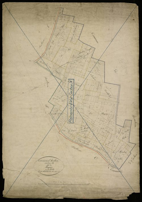 Plan du cadastre napoléonien - Arvillers : Flaques (Les), B