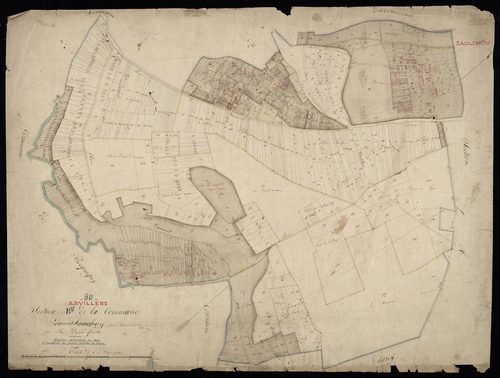 Plan du cadastre napoléonien - Arvillers (Sauchoy) : B