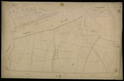 Plan du cadastre napoléonien - Assainvillers : Derrière l'église, A