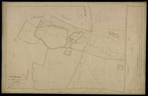 Plan du cadastre napoléonien - Assainvillers : Defoy, D