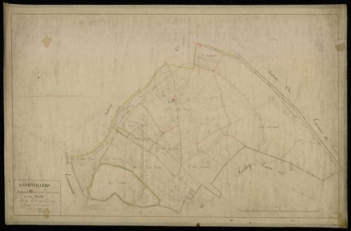 Plan du cadastre napoléonien - Assainvillers : Solle du moulin (La), B