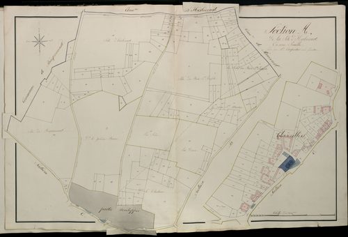 Plan du cadastre napoléonien - Atlas cantonal - Assevillers : Sole d'Herbecourt (La), A et partie de B développée
