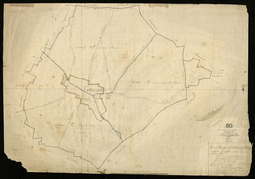 Plan du cadastre napoléonien - Assevillers : tableau d'assemblage