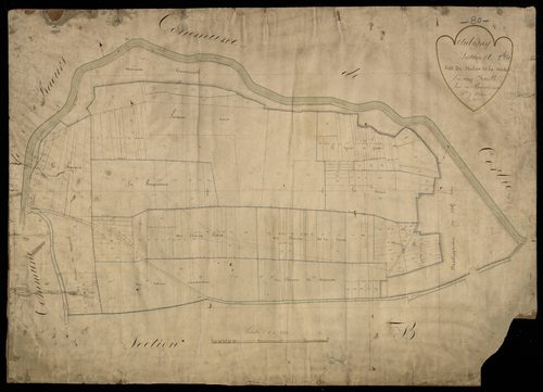 Plan du cadastre napoléonien - Aubigny : Le sentier de la Sente (Le), A