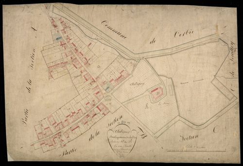 Plan du cadastre napoléonien - Aubigny : Chef-lieu (Le), A et B développées