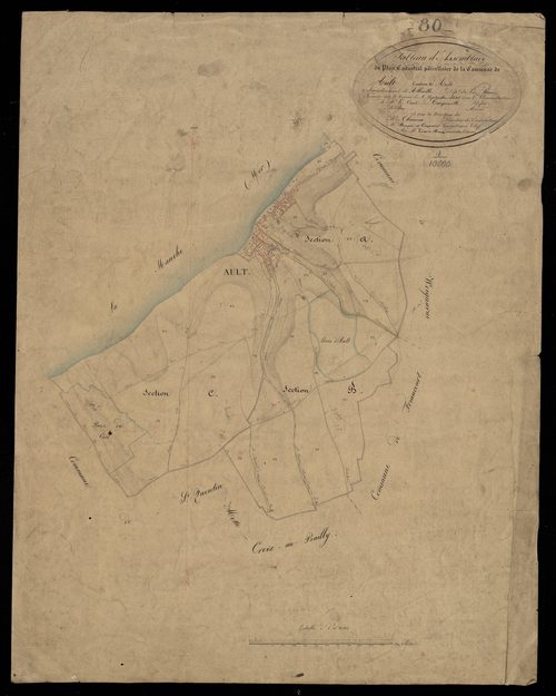 Plan du cadastre napoléonien - Ault : tableau d'assemblage