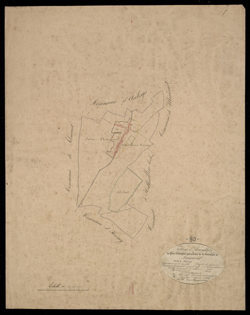 Plan du cadastre napoléonien - Aumont : tableau d'assemblage