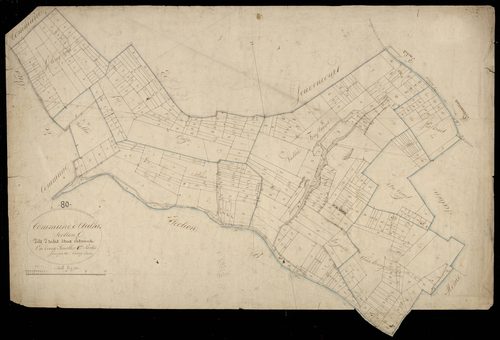 Plan du cadastre napoléonien - Authie (Authies) : Entre deux chemin, C1