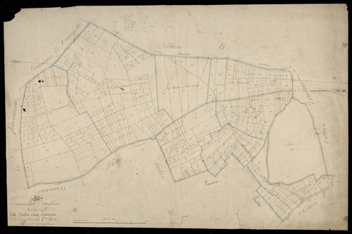 Plan du cadastre napoléonien - Authie (Authies) : Entre deux chemin, C2