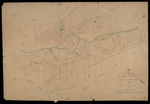 Plan du cadastre napoléonien - Authie (Authies) : Village (Le), A3, C3 et D2