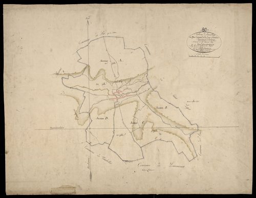 Plan du cadastre napoléonien - Authie (Authies) : tableau d'assemblage