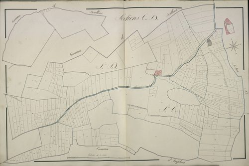Plan du cadastre napoléonien - Authieule : C et D