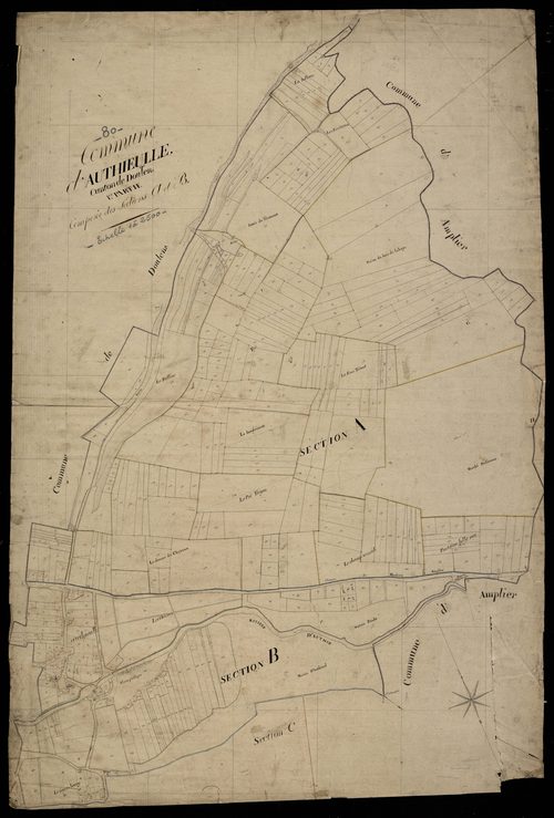Plan du cadastre napoléonien - Authieule (Authieulle) : A et B
