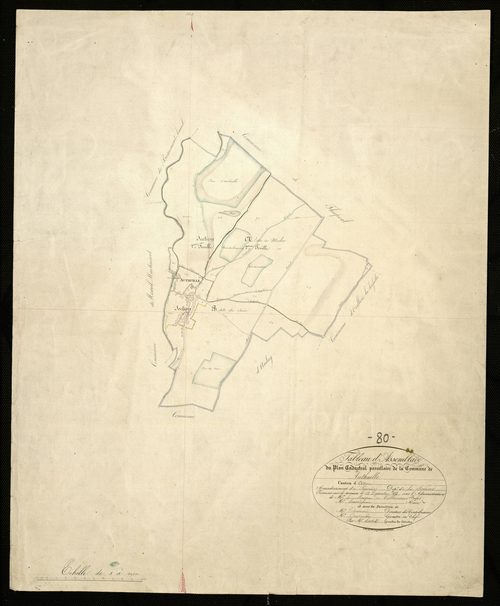Plan du cadastre napoléonien - Authuille : tableau d'assemblage
