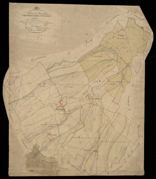 Plan du cadastre napoléonien - Bailleul : tableau d'assemblage