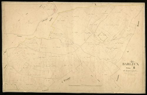 Plan du cadastre napoléonien - Barleux : Chemin des Postes (Le), B