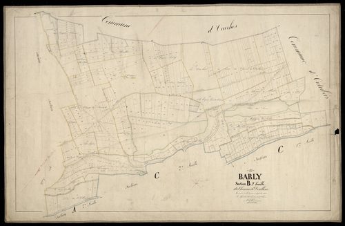 Plan du cadastre napoléonien - Barly : Chemin de Doullens (Le), B2