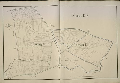 Plan du cadastre napoléonien - Bayonvillers : E et F