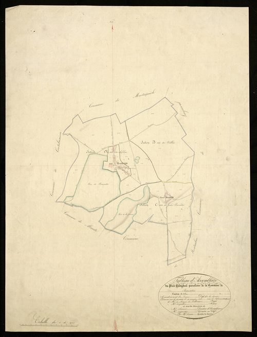 Plan du cadastre napoléonien - Bazentin : tableau d'assemblage