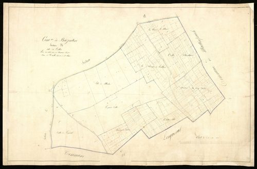 Plan du cadastre napoléonien - Bazentin : Vallées (Les), B