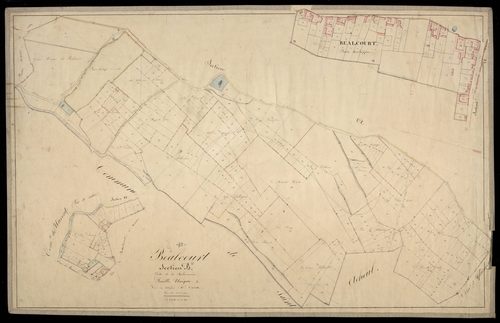Plan du cadastre napoléonien - Bealcourt : Sablonnière (La), B