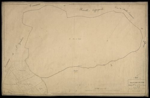 Plan du cadastre napoléonien - Beaucamps-le-Vieux (Beaucamp-le-Vieil) : Bois du Vaudier (Le), A