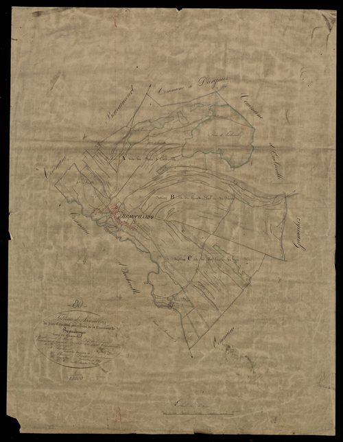 Plan du cadastre napoléonien - Beauchamps : tableau d'assemblage