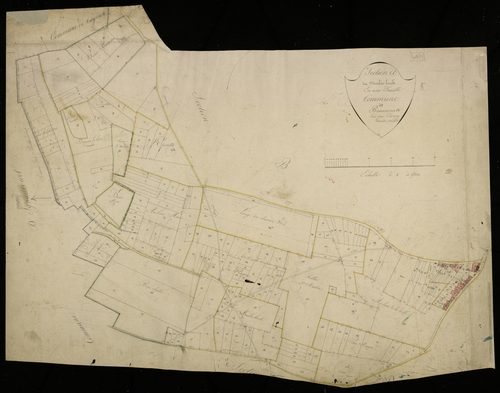 Plan du cadastre napoléonien - Beaucourt-en-Santerre (Beaucourt) : Moulin brûlé (Le), A