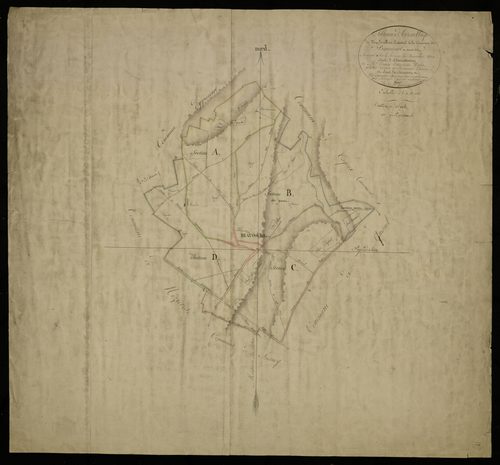Plan du cadastre napoléonien - Beaucourt-en-Santerre (Beaucourt en Santerre) : tableau d'assemblage