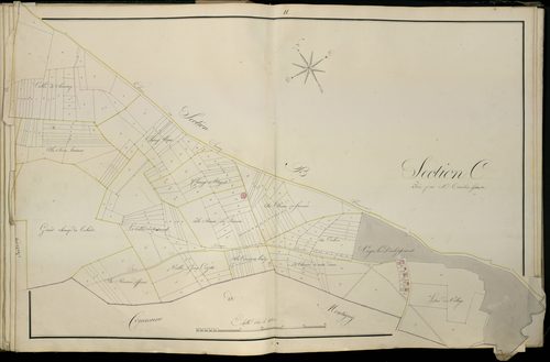 Plan du cadastre napoléonien - Atlas cantonal - Beaucourt-sur-L'hallue (Beaucourt) : C