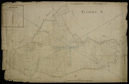 Plan du cadastre napoléonien - Beaufort-en-Santerre (Beaufort) : A