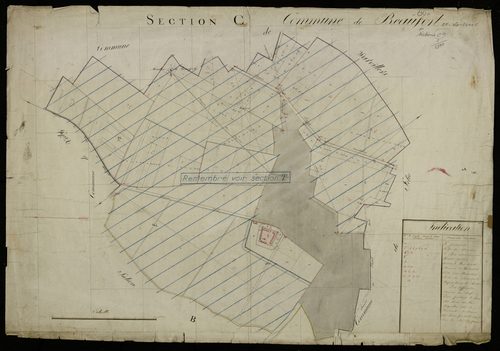 Plan du cadastre napoléonien - Beaufort-en-Santerre (Beaufort) : C