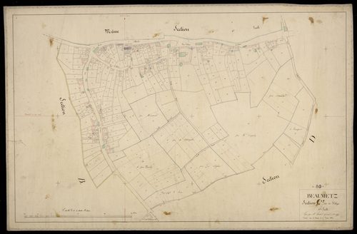 Plan du cadastre napoléonien - Beaumetz : Village (Le), C2