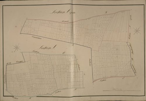 Plan du cadastre napoléonien - Beauquesne (Beauquesnes) : F2 et I