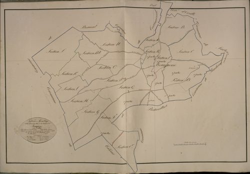 Plan du cadastre napoléonien - Beauquesne (Beauquesnes) : tableau d'assemblage