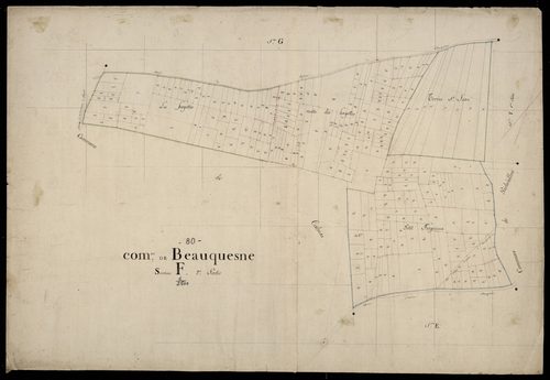Plan du cadastre napoléonien - Beauquesne : F2