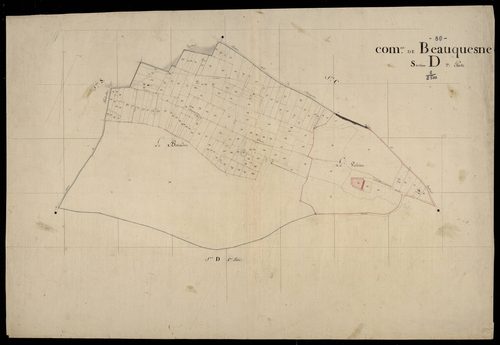 Plan du cadastre napoléonien - Beauquesne : D2