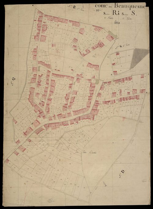 Plan du cadastre napoléonien - Beauquesne : R2 et S2