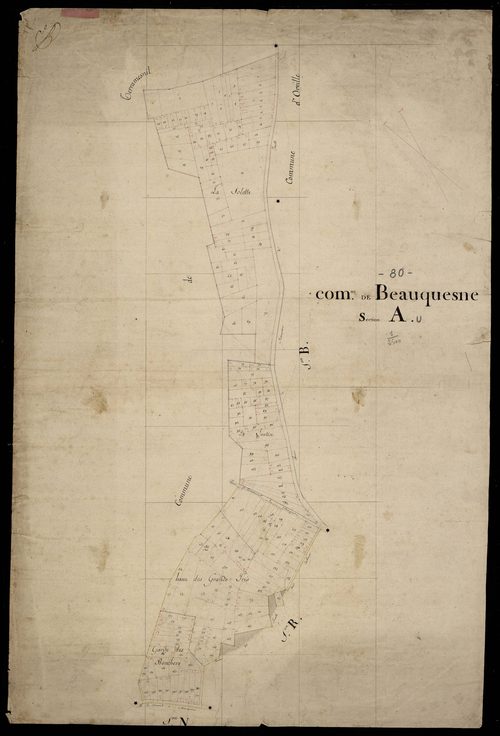 Plan du cadastre napoléonien - Beauquesne : A