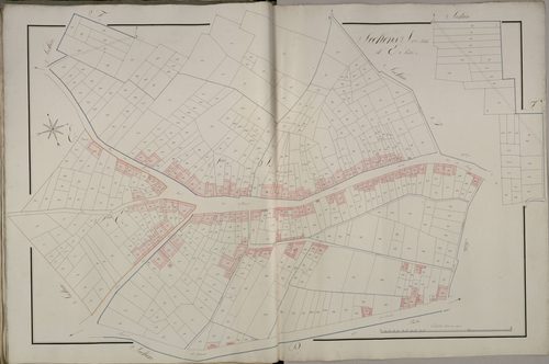Plan du cadastre napoléonien - Beauval : I3 et E3