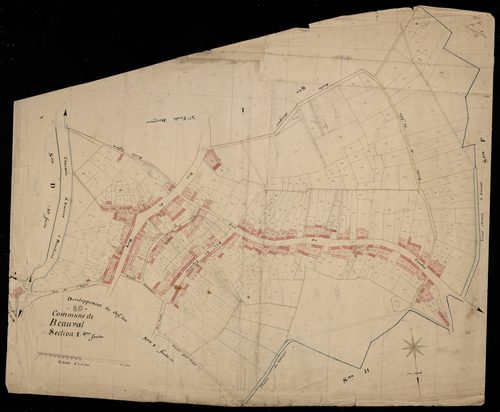 Plan du cadastre napoléonien - Beauval : Chef-lieu (Le), I2