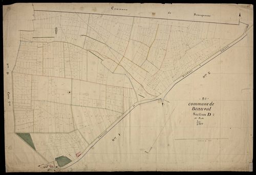 Plan du cadastre napoléonien - Beauval : D1
