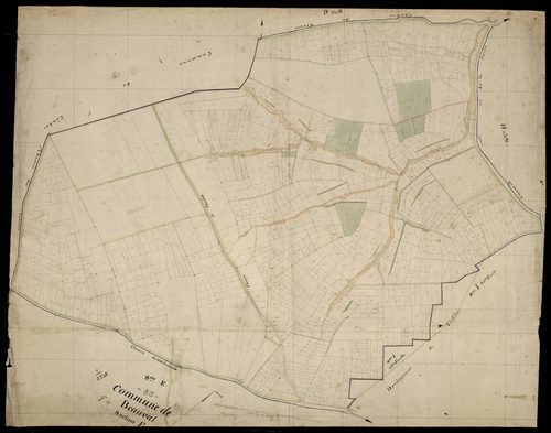 Plan du cadastre napoléonien - Beauval : F