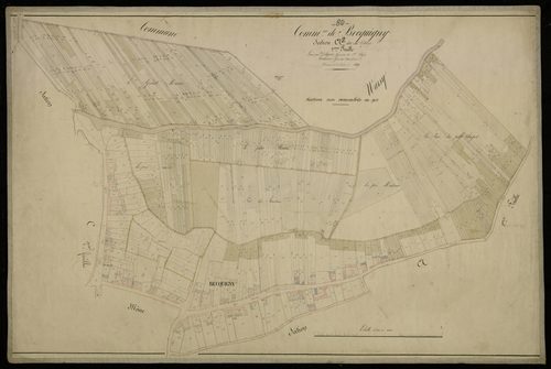 Plan du cadastre napoléonien - Becquigny : Village (Le), A2, partie de A1 développée