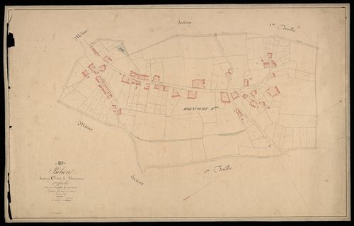 Plan du cadastre napoléonien - Behen : Boencourt, C2 et partie de C1 développée