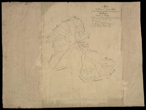 Plan du cadastre napoléonien - Belleuse : tableau d'assemblage
