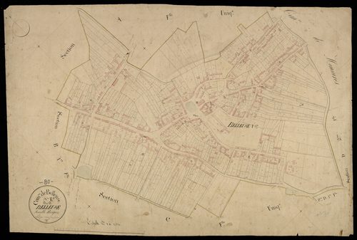 Plan du cadastre napoléonien - Belleuse : Belleuse, E