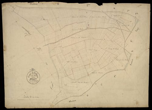 Plan du cadastre napoléonien - Belleuse : Moulin (Le), C
