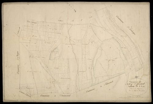 Plan du cadastre napoléonien - Belloy-Saint-Leonard (Belloy Saint Léonard) : Briqueterie (La), B2