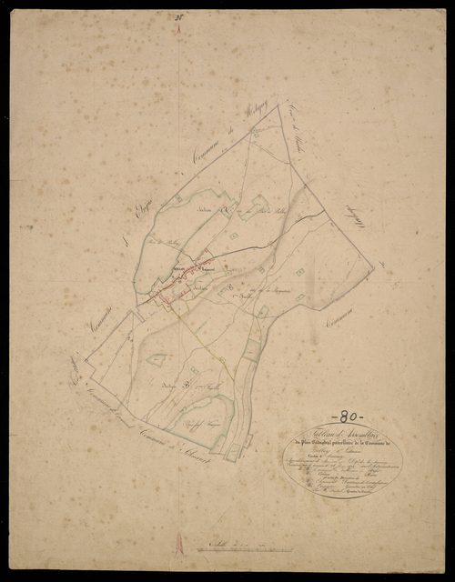 Plan du cadastre napoléonien - Belloy-Saint-Leonard (Belloy Saint Léonard) : tableau d'assemblage